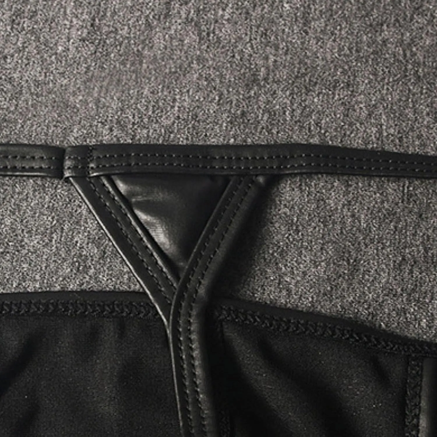 Leather Thongs for Men Sexy T-Back G-String Underwear Low Rise Panties Party Club Briefs Underpants Lingerie