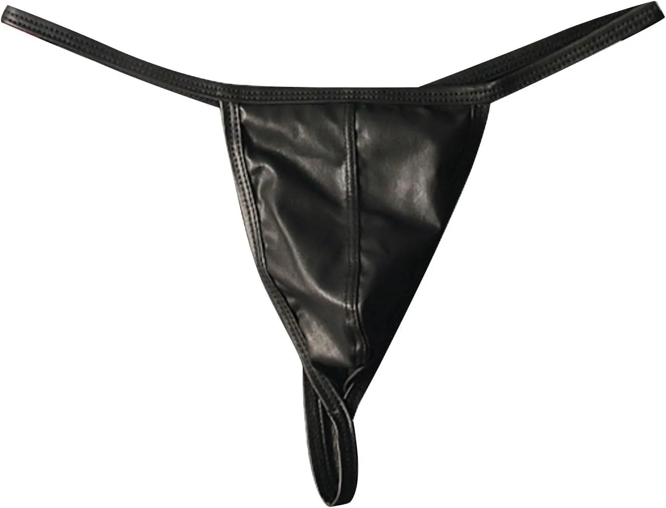 Leather Thongs for Men Sexy T-Back G-String Underwear Low Rise Panties Party Club Briefs Underpants Lingerie