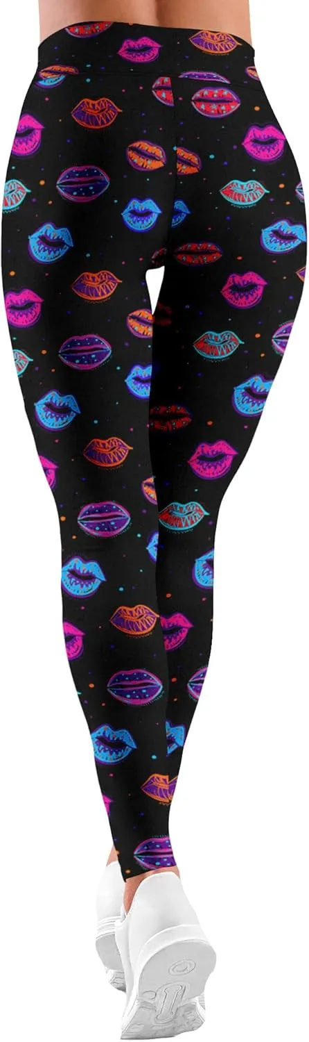 Leggings for Women Funny Printed Gym Womens Yoga Pants Floral Legging Athletic Print Pant
