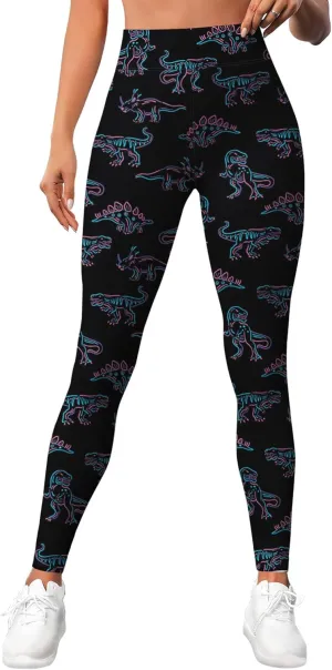 Leggings for Women Workout Funny Printed Gym Athletic Womens Yoga Pants High Waisted Activewear Legging Pants