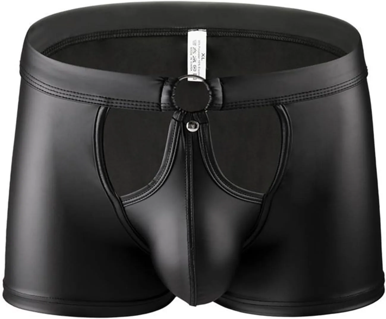 Lingerie For Men Sexy Outfits Leather Briefs Four Corners Imitation Leather Low Waist Custom Underwear Boxer