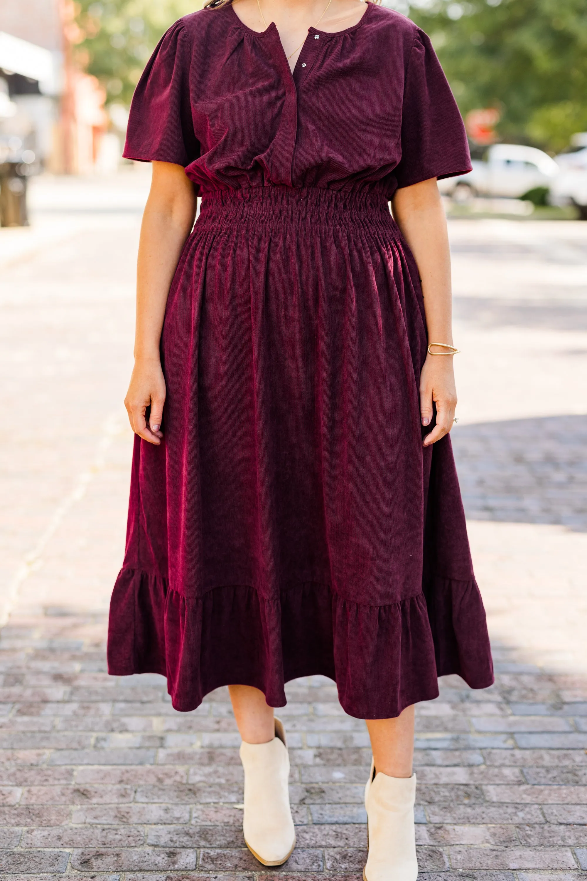 Lost In Time Dress, Plum