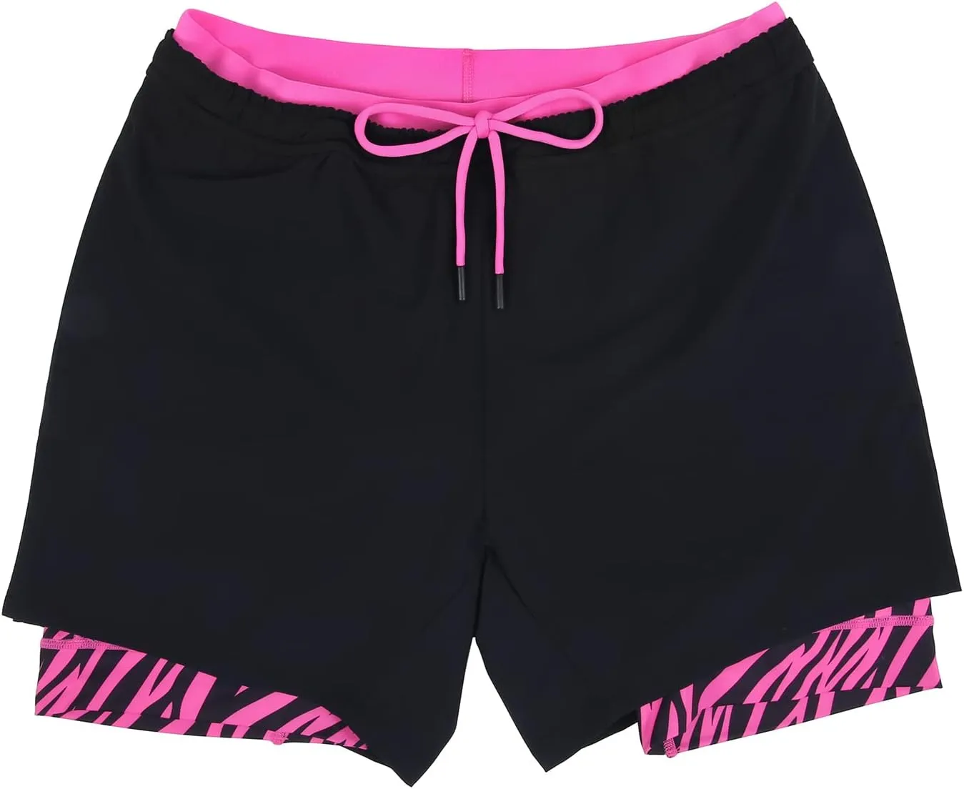 LRD Men's Athletic Gym Workout Shorts with Compression Liner 5 Inch Inseam