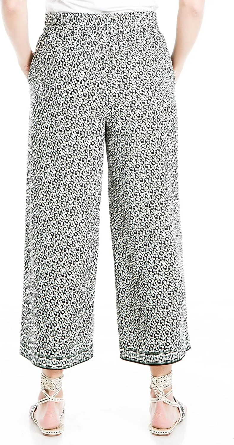 Max Studio Women's Misses Crepe Cropped Wide Leg Pant