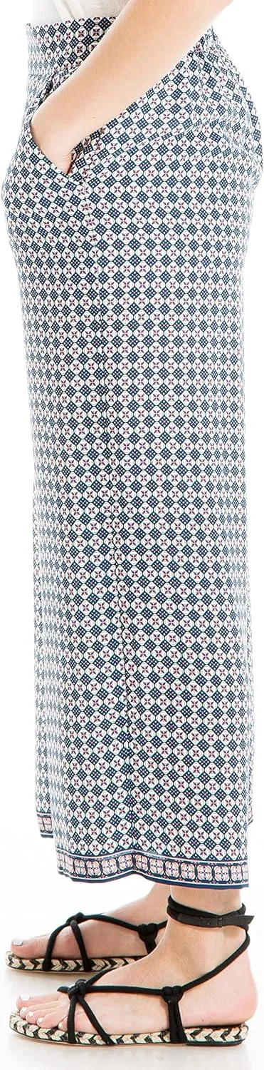 Max Studio Women's Misses Crepe Cropped Wide Leg Pant