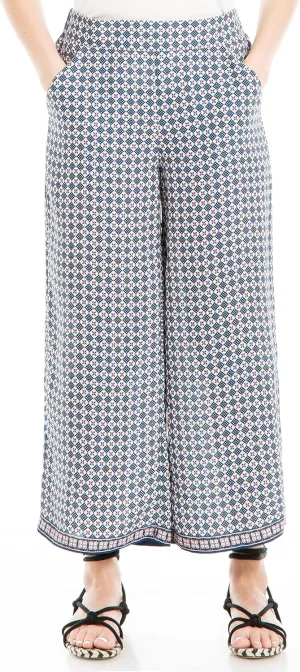 Max Studio Women's Misses Crepe Cropped Wide Leg Pant