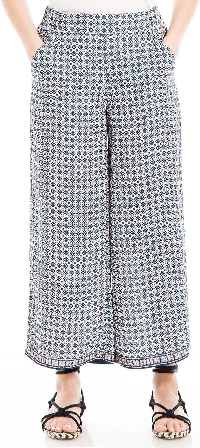 Max Studio Women's Misses Crepe Cropped Wide Leg Pant