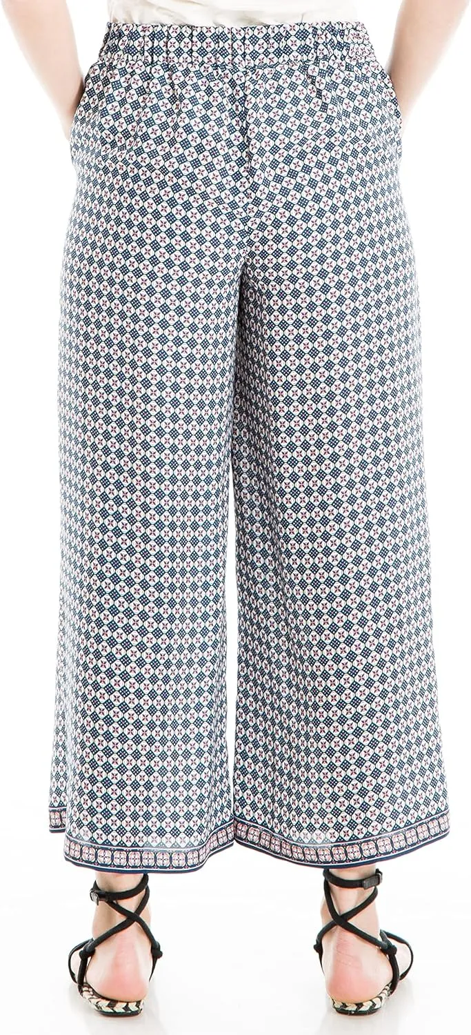 Max Studio Women's Misses Crepe Cropped Wide Leg Pant