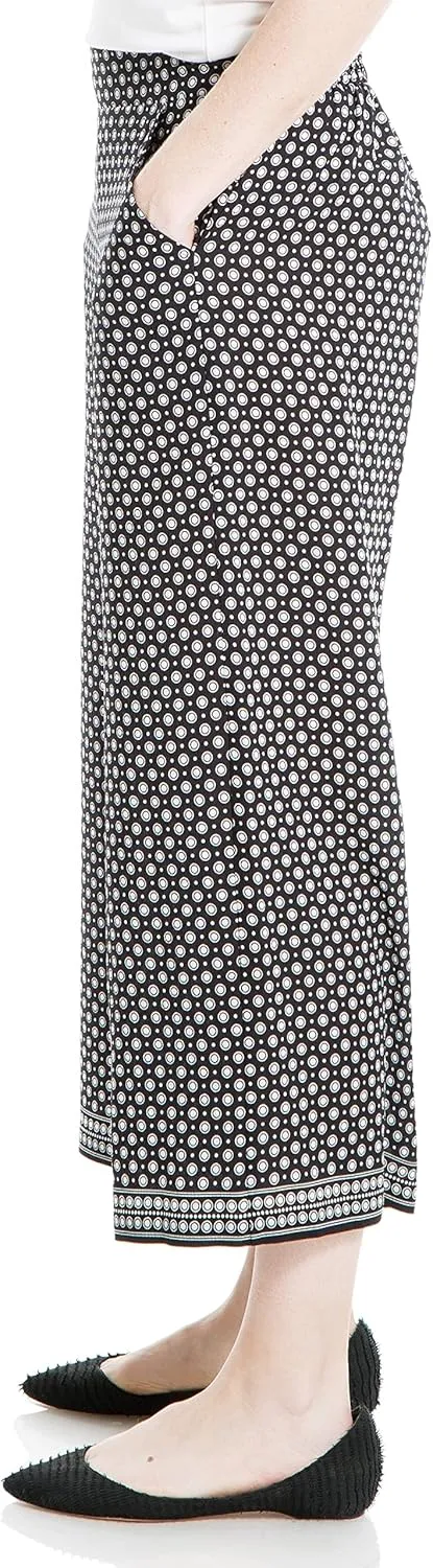 Max Studio Women's Misses Crepe Cropped Wide Leg Pant