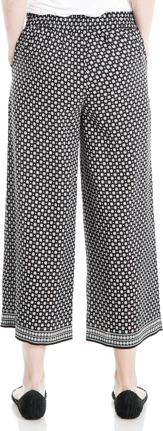 Max Studio Women's Misses Crepe Cropped Wide Leg Pant