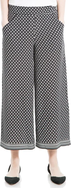 Max Studio Women's Misses Crepe Cropped Wide Leg Pant