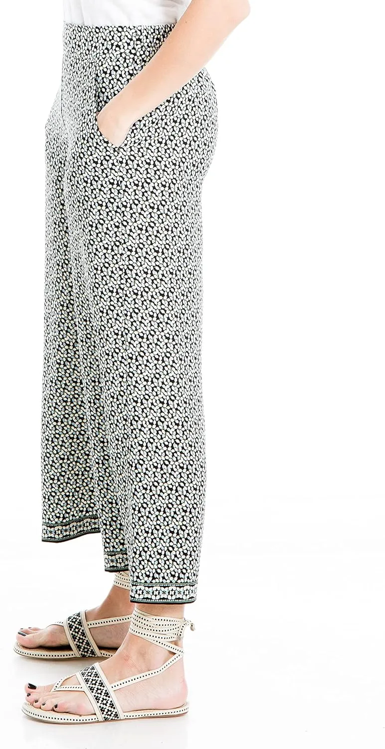Max Studio Women's Misses Crepe Cropped Wide Leg Pant