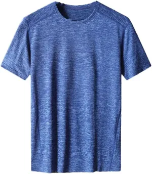 Men Short Sleeve T Shirt Quick Dry Sport Casual Round Neck Slim Fit Plus T Shirt