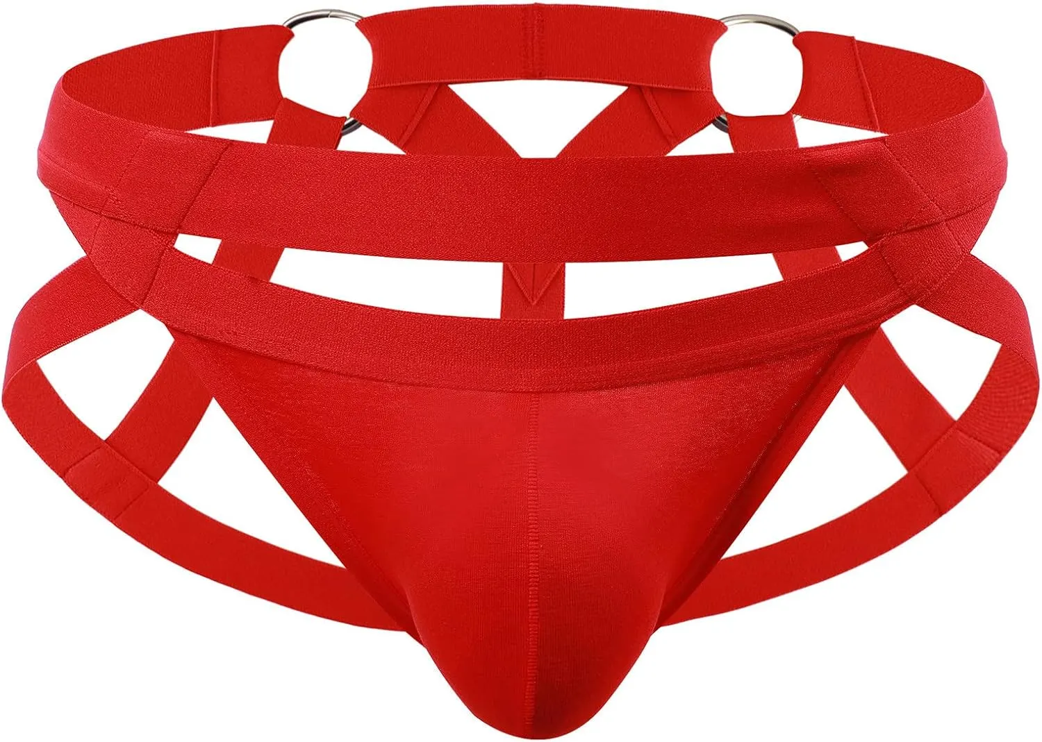 Men's Bandage Bikini Underwear Sexy Lingerie Front Pouch G-String Thongs Low Rise Panties Cut Out Naughty Gay Briefs