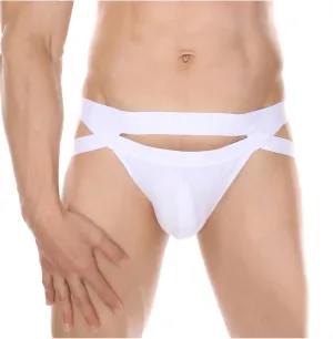 Men's Bandage Bikini Underwear Sexy Lingerie Front Pouch G-String Thongs Low Rise Panties Cut Out Naughty Gay Briefs