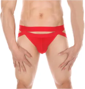 Men's Bandage Bikini Underwear Sexy Lingerie Front Pouch G-String Thongs Low Rise Panties Cut Out Naughty Gay Briefs