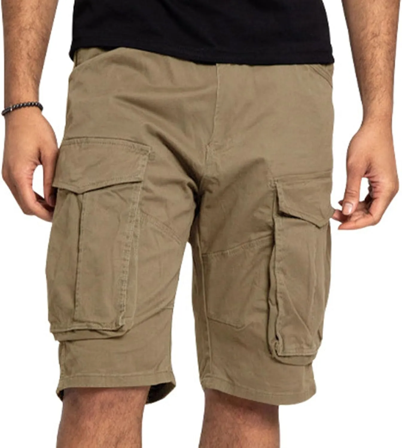 Mens Cargo Shorts 2025 Casual Twill Hiking Summer Pants Loose Solid Outdoor Fishing Baggy Shorts with 4 Pockets