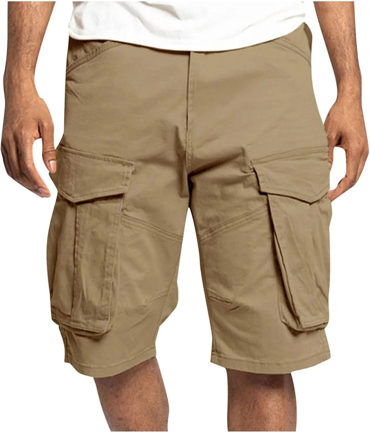 Mens Cargo Shorts 2025 Casual Twill Hiking Summer Pants Loose Solid Outdoor Fishing Baggy Shorts with 4 Pockets