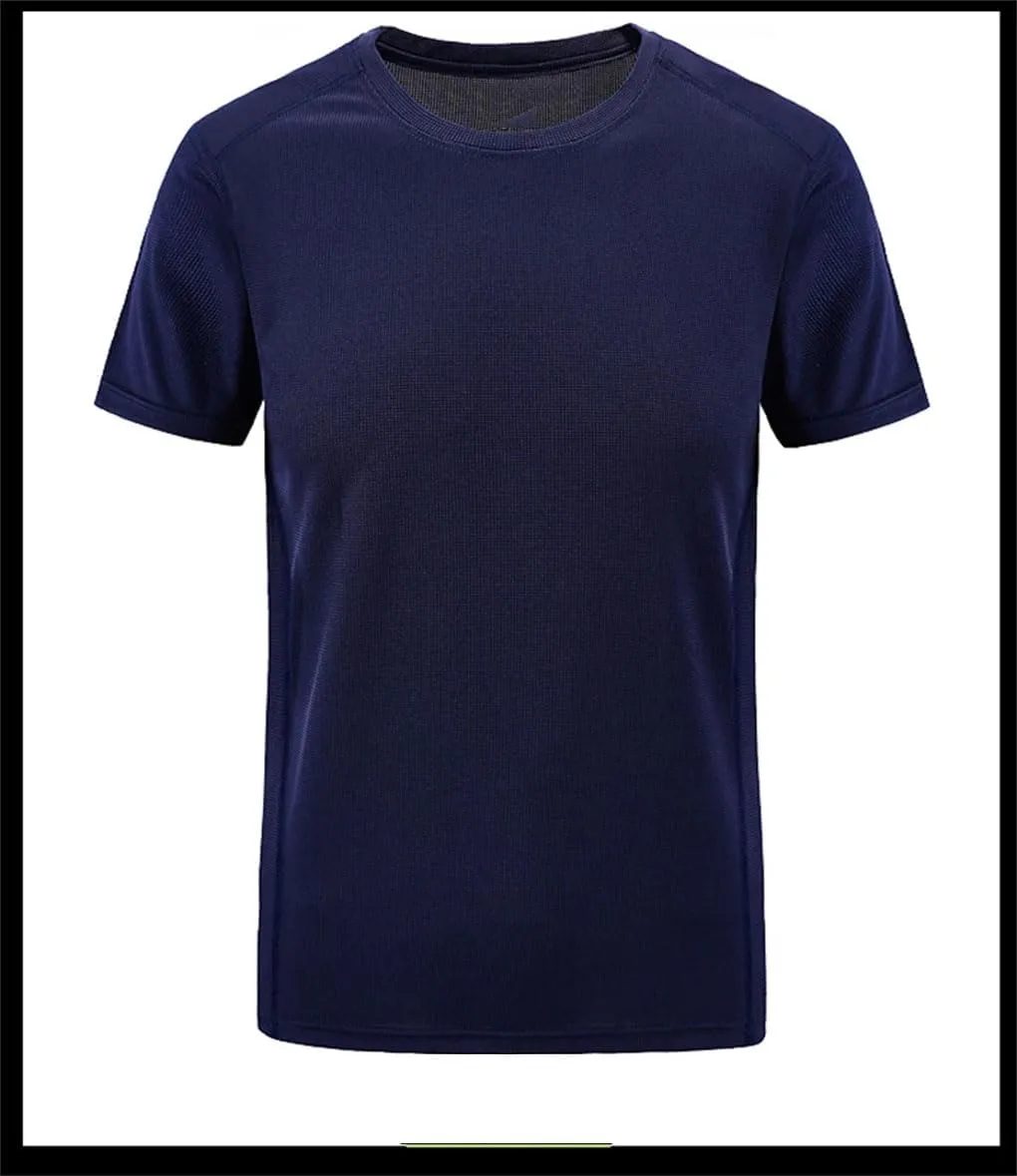 Men's Casual T-Shirt Breathable Crew Neck Short Sleeve Outdoor Quick Dry Sport Running T Shirts