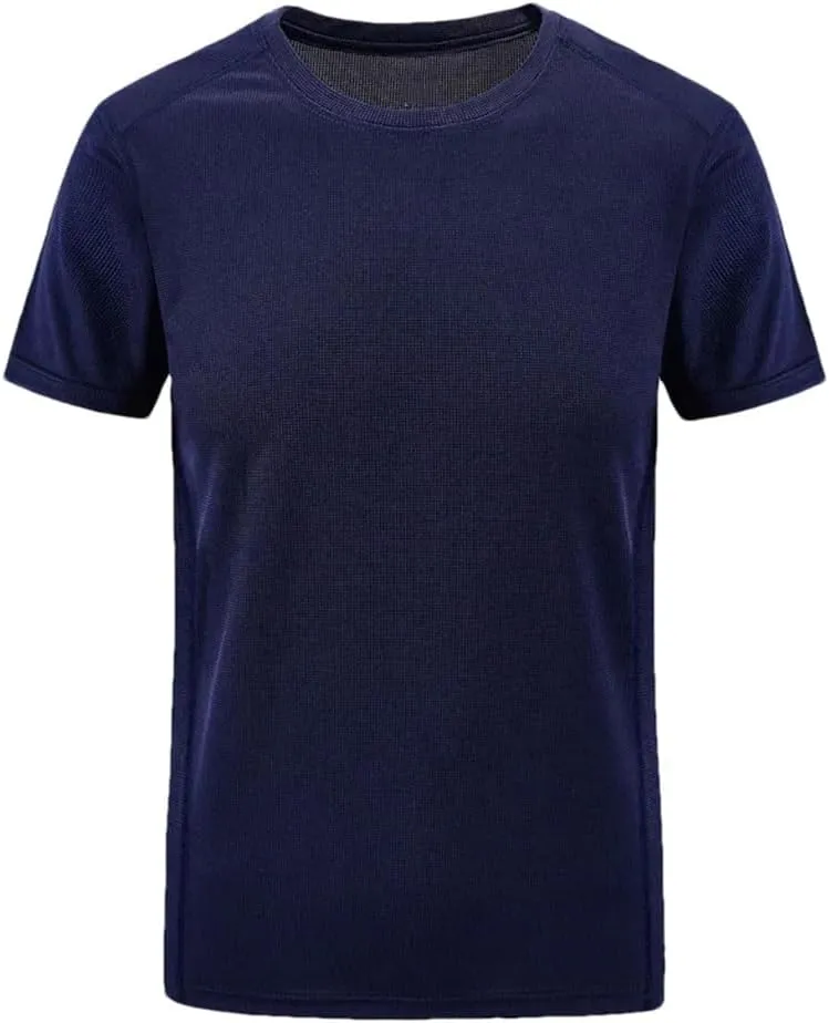 Men's Casual T-Shirt Breathable Crew Neck Short Sleeve Outdoor Quick Dry Sport Running T Shirts