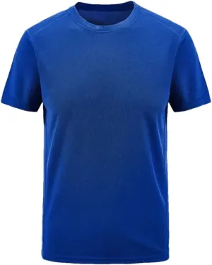 Men's Casual T-Shirt Breathable Crew Neck Short Sleeve Outdoor Quick Dry Sport Running T Shirts