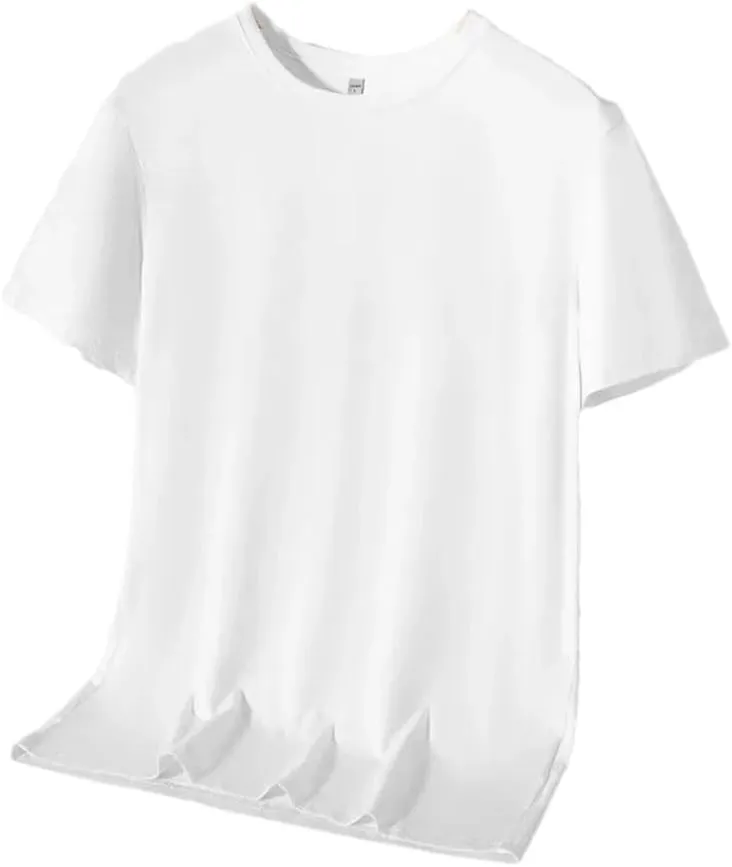 Men's Casual T-Shirt Breathable Quick Dry Slim Fit Mens Thin Solid Color Short Sleeves T Shirts