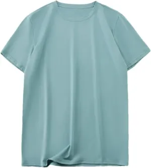 Men's Casual T-Shirt Breathable Quick Dry Slim Fit Mens Thin Solid Color Short Sleeves T Shirts