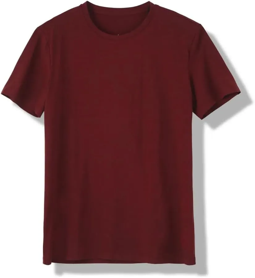Men's Casual T-Shirt Breathable Quick Dry Slim Fit Mens Thin Solid Color Short Sleeves T Shirts