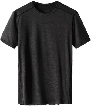 Men's Casual T-Shirt Breathable Slim Fit Crew Neck Solid Color Short Sleeve Quick Dry Sport T Shirts