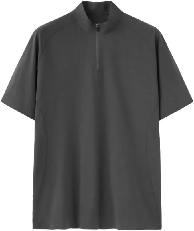 Men's Half-Zip UPF 50  Quick-Dry Workout Shirt | Moisture-Wicking, Breathable, Lightweight Cool-Touch