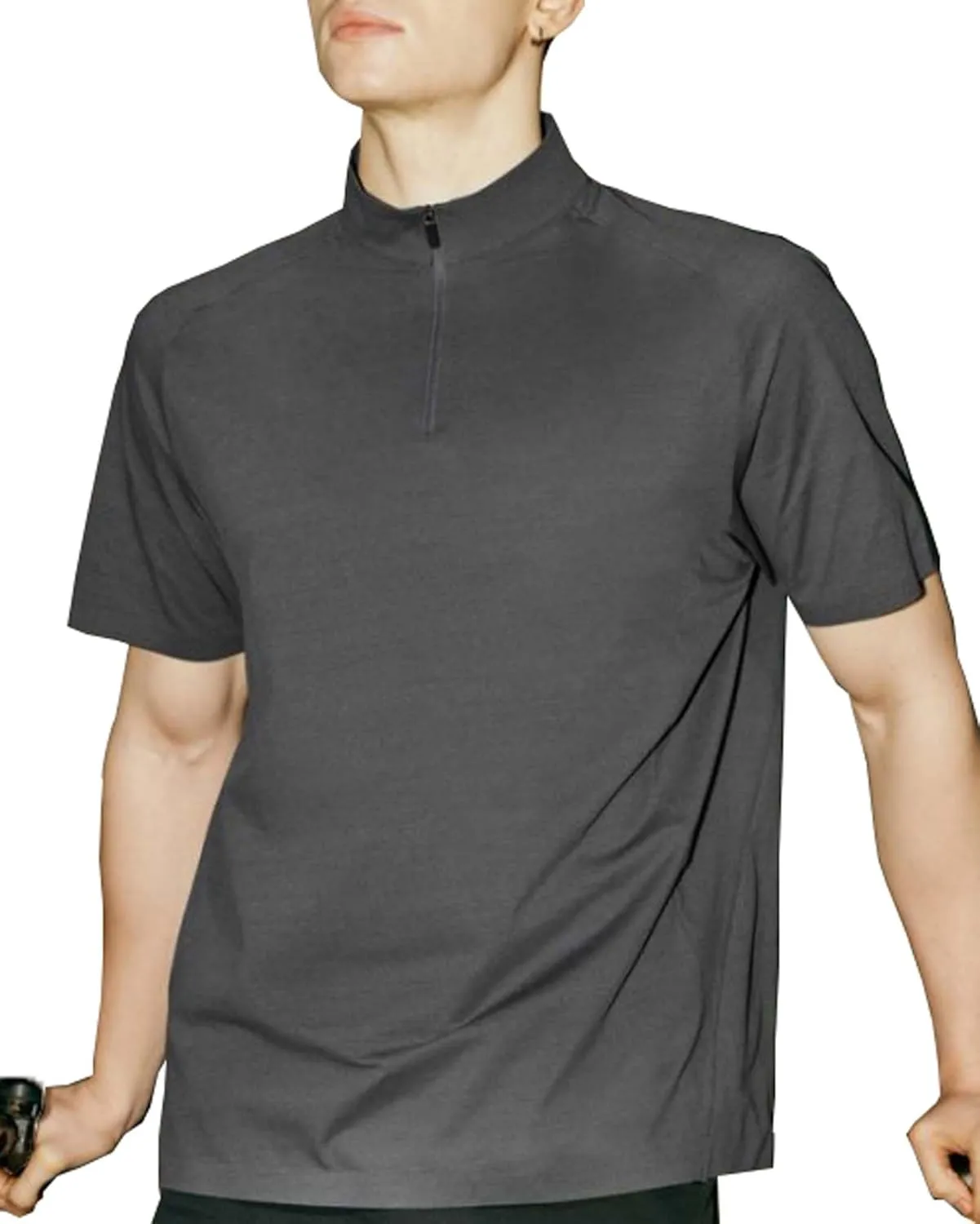 Men's Half-Zip UPF 50  Quick-Dry Workout Shirt | Moisture-Wicking, Breathable, Lightweight Cool-Touch