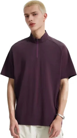 Men's Half-Zip UPF 50  Quick-Dry Workout Shirt | Moisture-Wicking, Breathable, Lightweight Cool-Touch