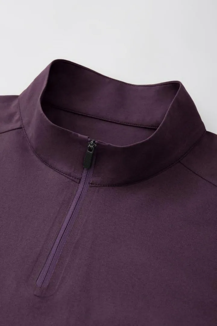 Men's Half-Zip UPF 50  Quick-Dry Workout Shirt | Moisture-Wicking, Breathable, Lightweight Cool-Touch