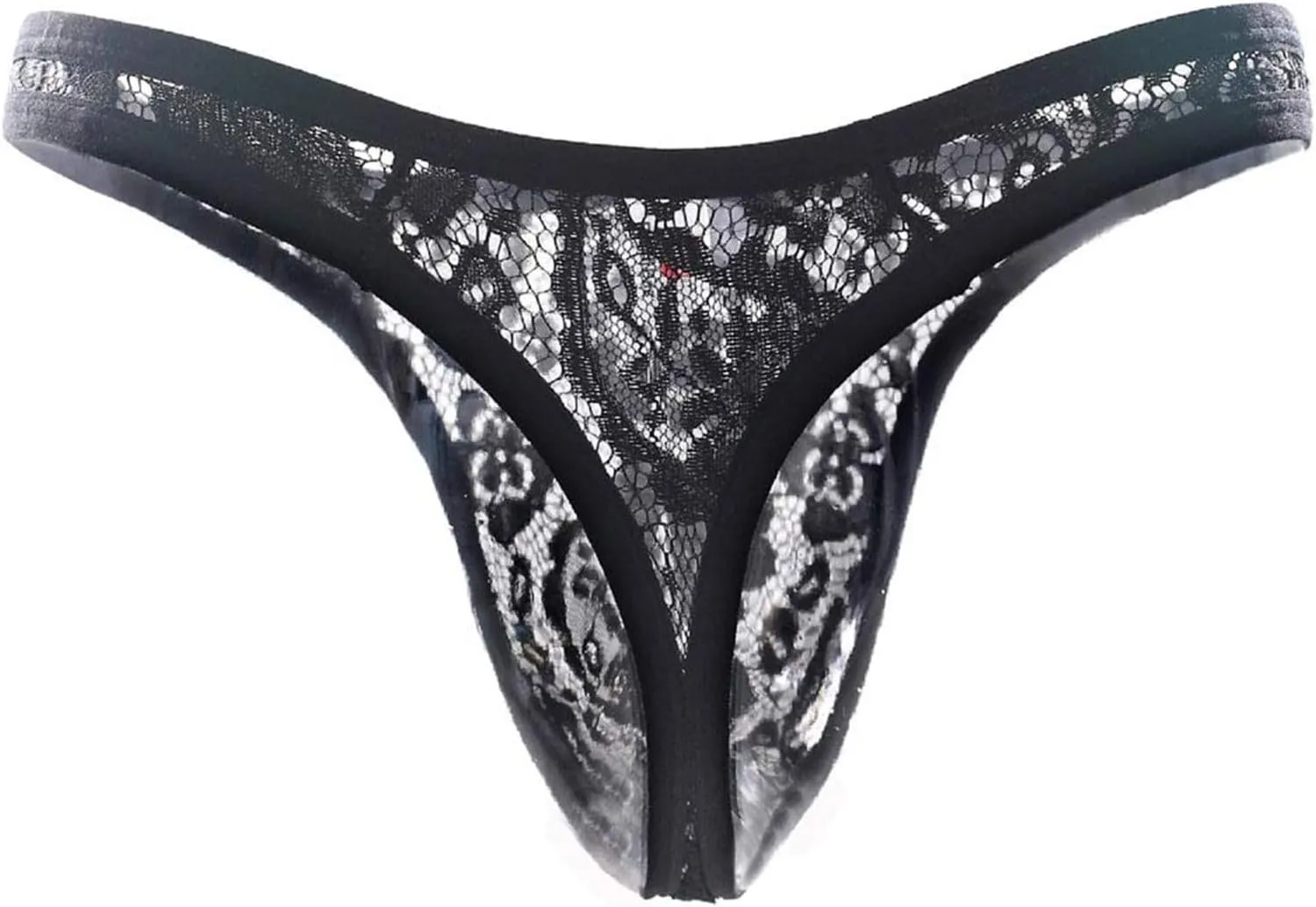 Men's Lace Panties Underwear Sexy Sissy Briefs Sheer Mesh Thongs Low Rise G-Strings Underpants for Sex Naughty