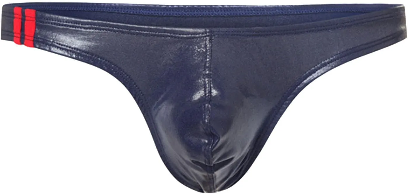 Men's Lingerie Underwear Men T Pants Nightclub Performance Imitation Leather Thong Sexy Men's Sexy Lingerie Thongs