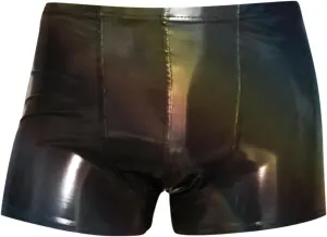 Mens Low Rise Boxer Briefs Patent Leather Underpants With Bulge Pouch Elastic Thong Sexy Underwear Briefs Jockstraps