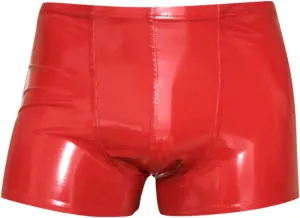 Mens Low Rise Boxer Briefs Patent Leather Underpants With Bulge Pouch Elastic Thong Sexy Underwear Briefs Jockstraps