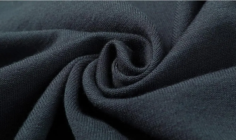 Mens Notched Lapel Cotton Cardigan Sweater Two Button Closure Knitwear