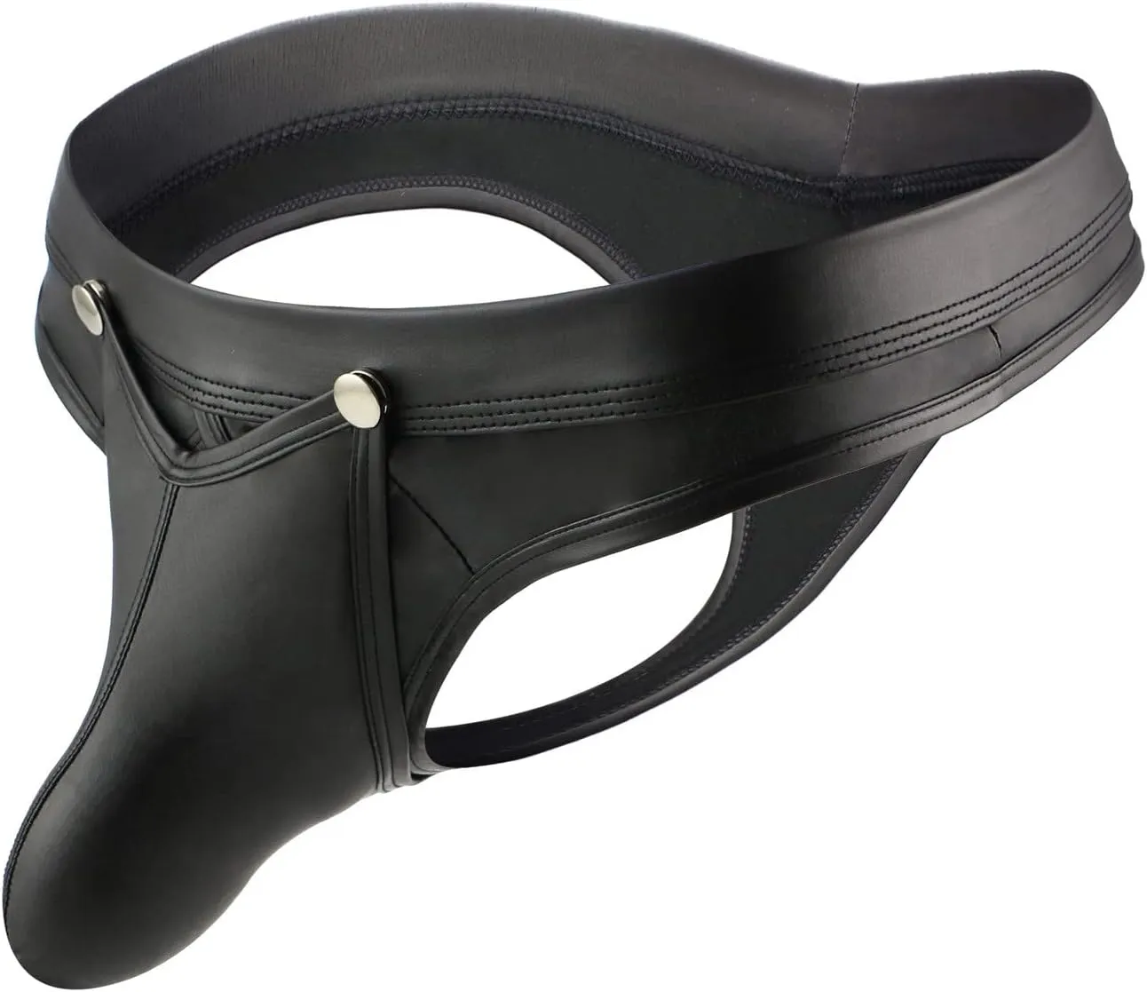Mens Patent Leather Elephant Nose Thongs Underwear Sexy Naughty Sissy Lingerie Gay Briefs Crossdresser Panties