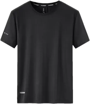 Men's Plus Size Quick Dry Sport T Shirt Short Sleeves Crew Neck Slim Fit Stretchy Tee Shirts