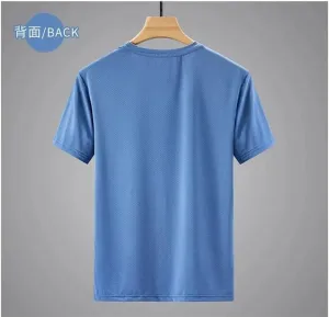 Men's Plus Size Quick Dry Sport T Shirt Short Sleeves Crew Neck Slim Fit Stretchy Tee Shirts