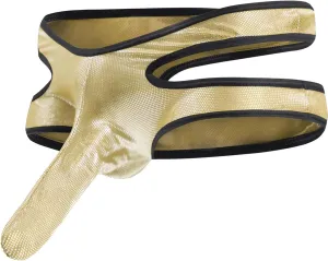 Men's Sexy G-String Thongs Elephant nose Patent Leather Hip Lifting Bikini Stretchy Erotic Soft Low Waist Lingeries