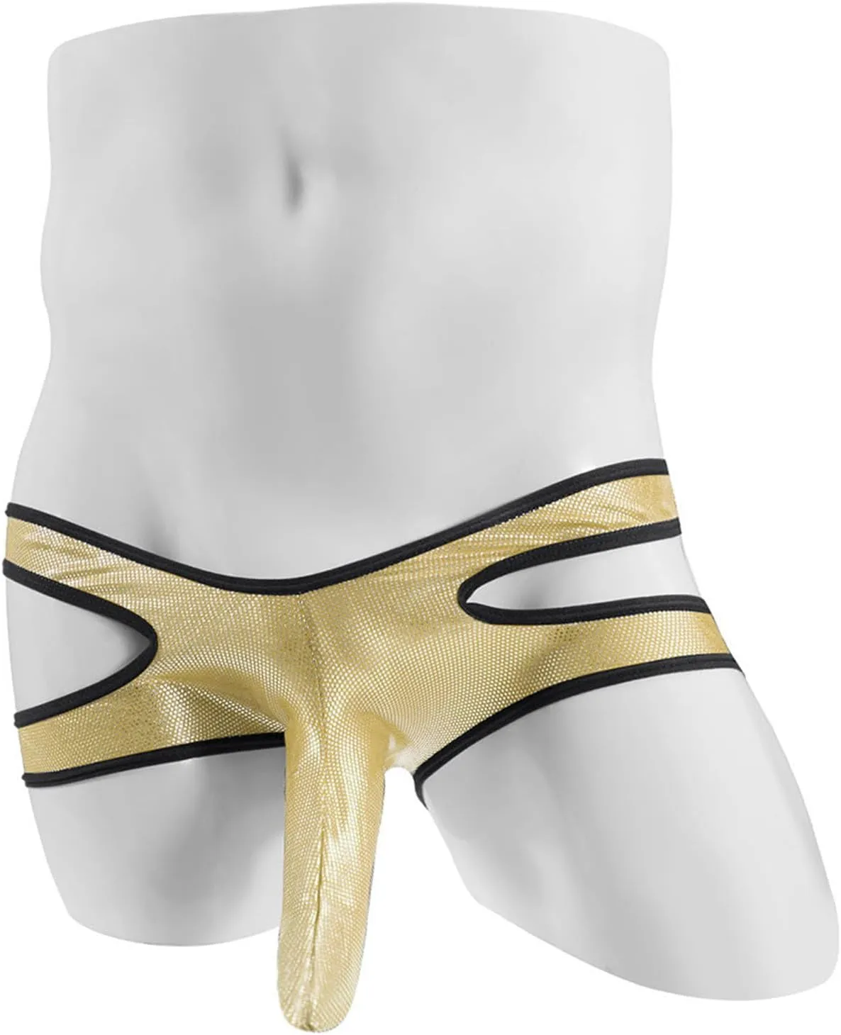 Men's Sexy G-String Thongs Elephant nose Patent Leather Hip Lifting Bikini Stretchy Erotic Soft Low Waist Lingeries
