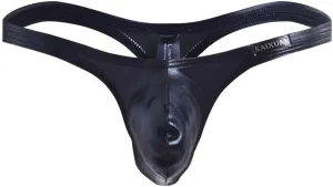 Men's Sexy Leather Thong Underwear Low Rise G-Strings Stretchy Hipster Men's Thong Underwear