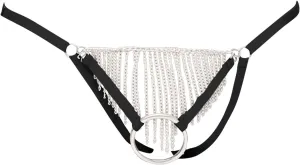 Mens Sexy Lingerie Sissy Underwear Fashion Rhinestone Strand Ring Hollow Out G-String T-Back Bikini Briefs Gay Thong