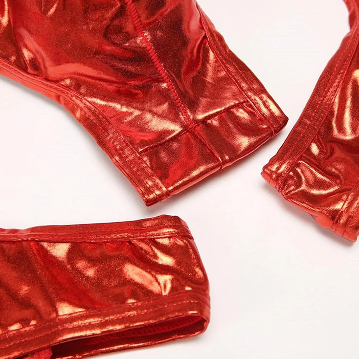 Men's Sexy Soft Boxer Briefs With Open Crotch Elastic Cutout Underwear Shorts Wet Look Patent Leather Bulge Enhancer