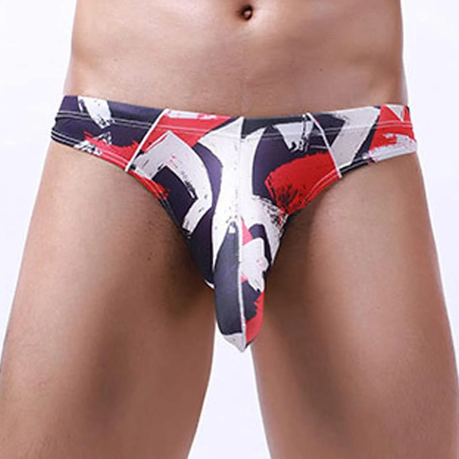 Mens Sexy Underwear Fashion Print Elephant G-String Thongs Comfort Elastic Naughty Pouch Briefs Mankini Panties
