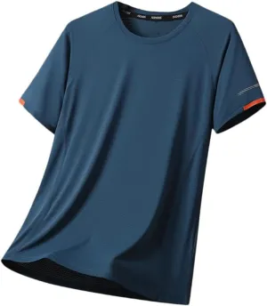 Men's Short Sleeves Quick Dry Running Sports T-Shirts 2025 Summer Lightweight Stretchy Top Tees