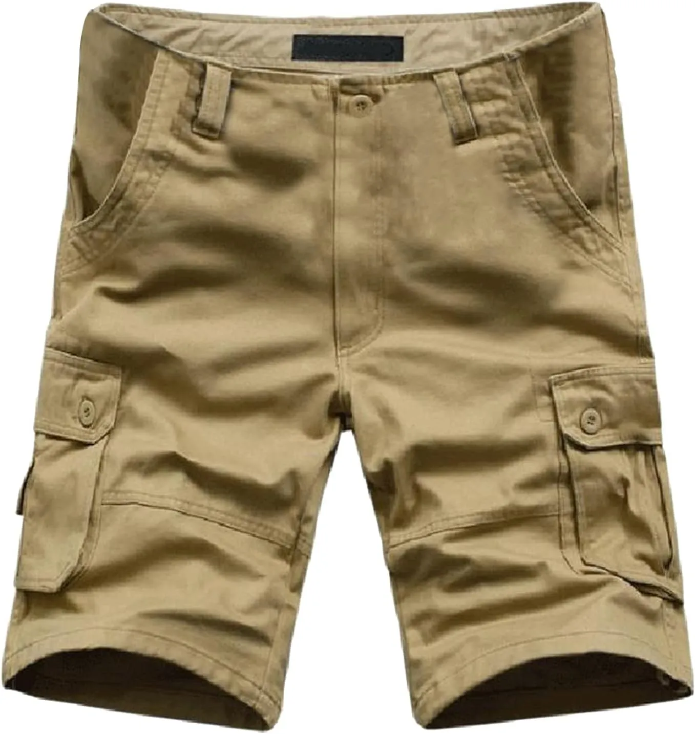 Men's Solid Color Multi Pockets Shorts Fashion Summer Leisure Pants Overalls Hiking Cargo Shorts Athletic Joggers