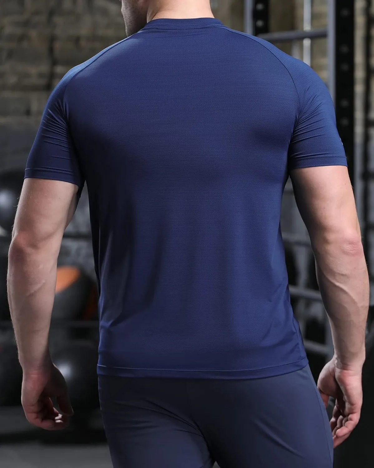 Mens Sport Shirts Short Sleeve Quick Dry Workout Running Gym T-Shirt Quick Dry Half Zip Athletic Sports T-Shirts